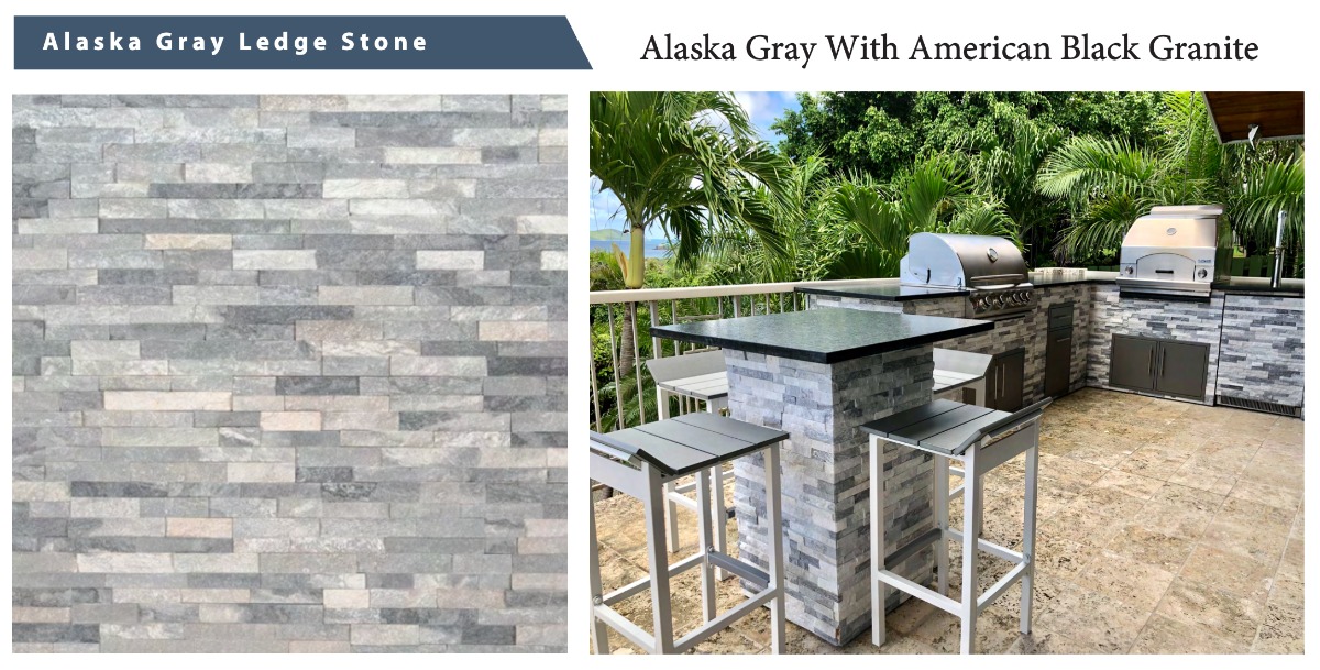 Alaska Gray with American Black Granite