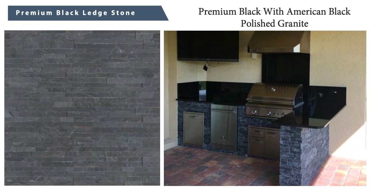 Premium Black with American Black Polished Granite