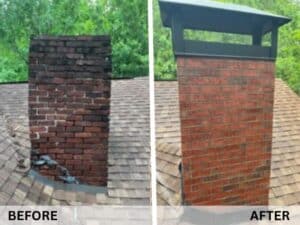 Chimney Repair Before and After