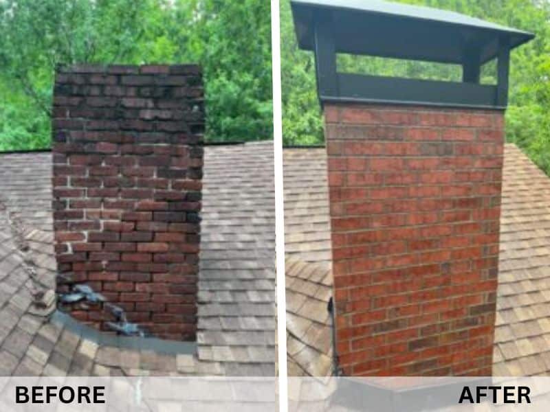 Chimney Repair Before and After