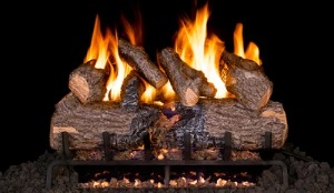 Gas logs fireplace installation